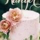 Wedding Cake Topper Mr & Mrs Surname Wedding Cake Topper Golden  Custom Cake Topper  Personalized  Wood Cake Topper