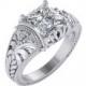 Art Deco Engagement Ring, Vintage Square Diamond Engagement Ring, Vintage Jewelry, Vintage Ring
