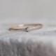 Petite Diamond Solid 14k Recycled Gold Ring