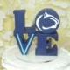 love wedding cake topper with logo penn state and villanova