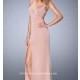V-Neck La Femme Prom Dress with Open Back - Discount Evening Dresses 