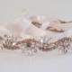 Rose Gold Crystal Rhinestone Bridal Sash,Wedding sash,Bridal Accessories,Bridal Belt and sashes,Ribbon Sash,Style # 52