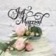 Wedding Acrylic Cake Topper - Just Married (ARC1634) MADE IN Australia