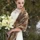 Super Soft Brown Faux Fox Fur Stole  - Date Night, Wedding, Bride, Bridesmaid, Mother of the Bride, Prom, Formal