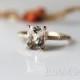 14k Rose Gold 6*8mm VS Emerald Cut Morganite Ring Diamond Pave Setting Claw Prong Engagement Ring Wedding Ring Gemstone Ring