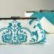 Bridesmaids Gift Clutch Handbag In Blue Teal Turquoise -Design your Own Gift for Bridesmaids or Bridal Party