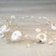 Mermaid Sea Shell Crown Sea Shell Flower Hair Vine Beach Wedding Crown Sea shell headpiece Bridal headband nautical wedding Seashell crown