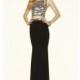 Long Black Jersey Two Piece Prom Dress by Mori Lee - Brand Prom Dresses