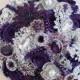 Purple brooch bouquet. Silver wedding brooch bouquet, Jeweled Bouquet, bridal bouquet, custom wedding bouquet.