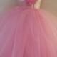 Pink Flower Satin Corset Tulle Tutu Tea Length Or Midi Ballgown Party Wedding Bridal Belly Dance Party