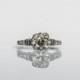 Circa 1920s Art Deco *Stunning* 1.30ct Old Miner Diamond Engagement Ring with Accent Diamonds, Platinum, ATL #350