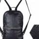 Black leather backpack - leather satchel  SALE black leather bag - leather rucksack - laptop backpack - women leather bag - women backpack