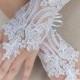 Free ship, white black Wedding gloves french lace gloves bridal gloves lace gloves fingerless gloves ivory gloves free ship