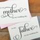 TO My MOTHER Card, To My FATHER Card, Mother of the Bride Card, Father of the Bride Card, Mother of the Bride Gift, Father of the Bride Gift