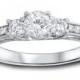 1.25CT 3-Stone Diamond Ring 14K White Gold