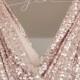 Reserved - Custom made rose gold short sequin dresses and matching junior bridesmaid dresses