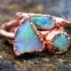 Opal Ring, Copper Electroformed Ring, Raw Crystal Ring, Copper Rings, Natural Stone Rings, Unique Engagement Ring, Wedding Ring