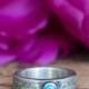 Alternative Engagement Ring - Turquoise and Sterling Silver Rustic Engagement Ring - Rustic Ring - Personalized Gift for Her Girlfriend Wife