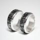 Sterling Silver Wedding Industrial Rings "Pacarendus"