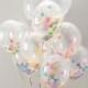 11" or 16" balloon with handmade confetti / Set of 4 / Pick your colors / Wedding, Shower, Birthday, Prom, 1st Birth, Grad, Gender Reveal