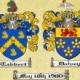 ANNIVERSARY CREST - Dual Coat of Arms / Family Crest for Married Couples printed on a Parchment scroll