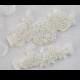OFF WHITE wedding garter set, customizable, bridal garter, lace garter, keepsake and toss garter, wedding garter, rose garter