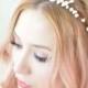 Pearl crown, mermaid crown, ivory headpiece, wedding tiara, bridal headband, hair accessory - Ondine