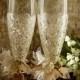 Rustic Wedding Champagne Flutes Wedding Champagne Glasses Wedding Toasting Flutes Wedding