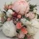Bridal bouquet,bridesmaids bouquet,wedding bouquet,paper flower bouquet,paper flower peony,bridal bouquet with buttons,bouquet