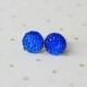 Cobalt Blue Stud Earrings, Cobalt Blue Wedding Jewelry, Sapphire Blue Stud Earrings, Bridesmaid Jewelry Gift,  Sapphire Blue Wedding Jewelry
