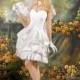 Nectarean Ball Gown Sweetheart Lace Short/Mini Satin Wedding Dresses - Dressesular.com