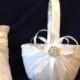 wedding flower girl basket ivory or white color custom made lace