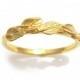 14K Leaves Ring, Leaf Stackable Band, Leaf Ring, Vine ring, Wedding Band, 14K Leaves Ring, Art Nouveau Ring, Antique Leaf Ring, Unisex Ring