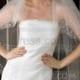 Two-tier Fingertip Bridal Veils With Cut Edge