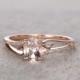 6x8mm Morganite Solitaire Engagement ring Rose gold,diamond wedding band,14k,Oval Cut,Gemstone Promise Bridal Ring,VVS Pink Morganite,Prongs