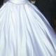 Simple satin sweetheart neck ball gown wedding dress