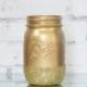 Gold Jars - Gold Wedding Decor - Gold Baby Shower Decor - Gold Glitter Mason Jar - Glitter Jars - Gender Reveal Party