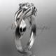 Platinum leaf and vine wedding ring, engagement ring ADLR273