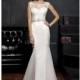 Mermaid Bateau Neck Satin & Lace Floor Length Chapel Train Wedding Dress With Sash/ Ribbon - Compelling Wedding Dresses