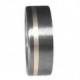 Titanium Ring With a Sterling Silver Pinstripe, Mens Wedding Band or Promise Ring