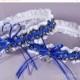 Thin Blue Line Police Officer Lace Wedding Garter Set