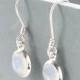 Sterling Silver Moonstone Oval Earrings