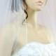 wedding bridal veil 2 tier, Bridal Illusion Tulle white, ivory or champagne, Double Layer veil, Elbow Length