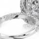 Moissanite & Diamond Halo Engagement Ring 18kt White Gold 3.90ct Radiant Cut Center 1.36ct EFVS2 Natural Diamonds Pristine Custom Rings