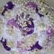 Brooch Bouquet, Purple White Silver Wedding Bouquet, Bridesmaids Bouquet, Wedding Decor, Jewelry bouquet,  Bridal Bouquet, Crystal bouquet