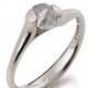 Raw Diamond Ring - 18K White Gold Tensions Set Rough Diamond engagement ring, Unique Engagement ring, rough diamond ring, White gold ring