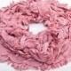 Beautiful Infinity Scarf, Pink Lace Scarf, Summer Scarf, Fashion Accessories, Gift Ideas For Her (007)