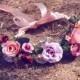 Blooming Love / peach, pink, orenge, flower crown, wedding, bridal hair accessories, floral crown, vintage