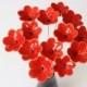 Red Ceramic Anemone Flowers, Artificial Wildflowers, Plant Decor, Ceramic Flower, Wedding Bridal Bouquet, Home & Garden Décor, Romantic Gift