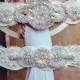 Heirloom Ivory Wedding Garter, Crystal Bridal Garter Set, Vintage Inspired Wedding Stretch Lace Garter, Bridal Garter, Garter
